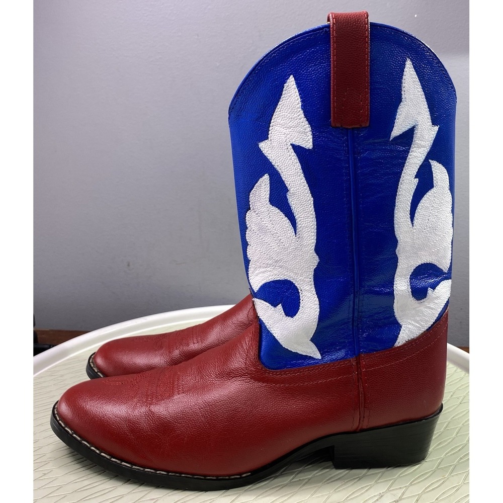 Masterson Women's Original Western Leather Cowgirl Boots Cowgirl 4th Of July 7.5 - Picture 3 of 13